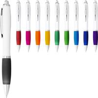 Bolígrafo blanco con grip de color Nash