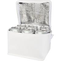 Bolsa isotérmica para 6 latas no tejida de material reciclado GRS de 4 l "Spectrum"