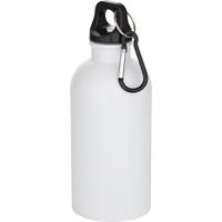 Botella de 400 ml de acero inoxidable con certificado RCS de una sola pared con sublimación y mosquetón "Oregon"