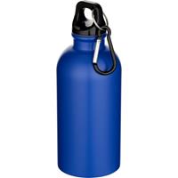 Botella de 400 ml de acero inoxidable mate con certificado RCS de una sola pared con mosquetón "Oregon"