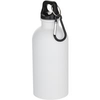 Botella de 400 ml de acero inoxidable mate con certificado RCS de una sola pared con mosquetón "Oregon"