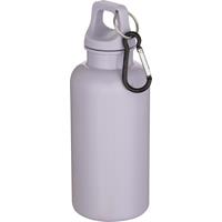 Botella de 400 ml de color liso de plástico reciclado con certificado RCS y mosquetón Oregon