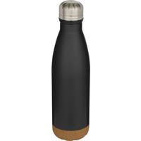 Botella de 500 ml de acero inoxidable con aislamiento y doble pared con detalles de corcho Cove