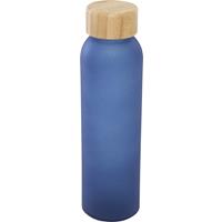 Botella de 500 ml de vidrio sodocálcico mate con tapa de bambú  "Lume"