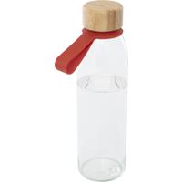 Botella de cristal de 500 ml con asa de silicona y tapa de bambú "Porto"