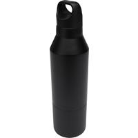 Botella isotérmica de acero inoxidable reciclado de 600 ml con certificado RCS y vaso de 300 ml "Odessy"