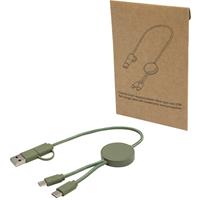 Cable 5 en 1 de plástico reciclado de 30 cm para sincronización de datos y carga rápida de 27 W "Citala"