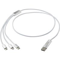 Cable de carga 5 en 1 de aluminio reciclado "Versatile"