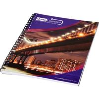 Cuaderno con espiral A4 con cubierta trasera impresa Desk-Mate®