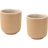 Juego de 2 tazas de espresso de cerámica acabado mate de 90 ml "Male"