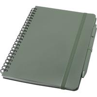 Libreta de tapa dura A5 de plástico procedente del océano con bolígrafo Thalaasa (tinta negra)