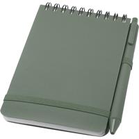 Libreta de tapa dura A6 de plástico procedente del océano con bolígrafo "Thalaasa" (tinta negra)