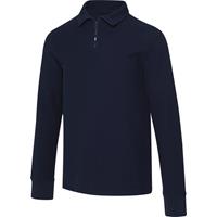Polo unisex de manga larga y media cremallera de 245 g/m² Apollo