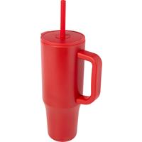 Vaso con aislamiento de 900 ml con certificado RCS y pajita de silicona "Brady"