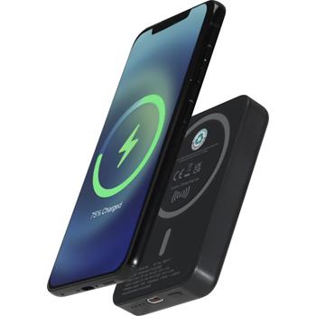 Batería externa inalámbrica magnética de 5000 mAh y 15 W con PD de 20 W fabricada con plástico reciclado Acrab