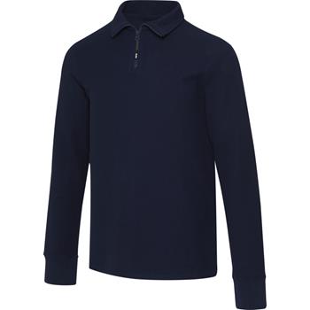 Polo unisex de manga larga y media cremallera de 245 g/m² Apollo