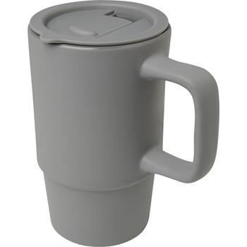 Taza de cerámica con tapa de plástico de 450 ml Carter