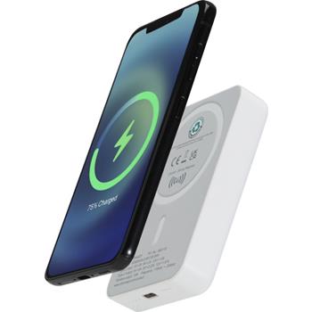Batería externa inalámbrica magnética de 10 000 mAh y 15 W con PD de 20 W fabricada con plástico reciclado Acrab