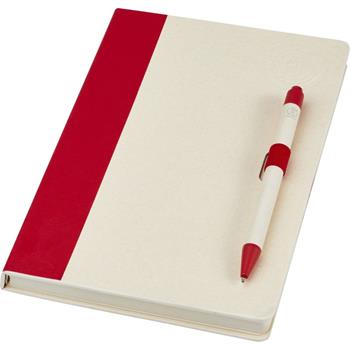 Set de libreta de referencia de tamaño A5 y bolígrafo fabricados con cartones de leche reciclados Dairy Dream