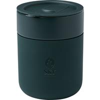 Vaso de cerámica de 330 ml con agarradero de silicona y tapa de plástico Java