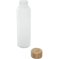 Botella de 500 ml de vidrio sodocálcico mate con tapa de bambú  "Lume"