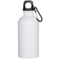 Botella de 400 ml de acero inoxidable con certificado RCS de una sola pared con sublimación y mosquetón "Oregon"