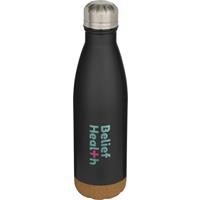 Botella de 500 ml de acero inoxidable con aislamiento y doble pared con detalles de corcho Cove
