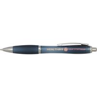 Bolígrafo de plástico reciclado con certificado RCS y cuerpo y empuñadura de color (tinta negra) "Nash"