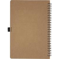 Libreta de tamaño A5 de cartón reciclado con espiral y papel de piedra Cobble