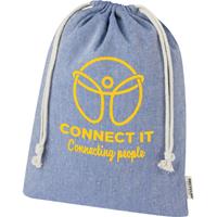 Bolsa de regalo grande de 4 l de algodón reciclado GRS de 150 g/m² "Pheebs"