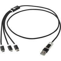 Cable de carga 5 en 1 de aluminio reciclado "Versatile"