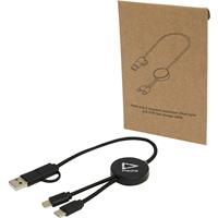 Cable 5 en 1 de plástico reciclado de 30 cm para sincronización de datos y carga rápida de 27 W Citala