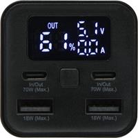 Batería externa para portátil de aluminio reciclado de 20 000 mAh y 70 W Acamar