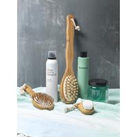 Cepillo de ducha y masajeador de bambú con 2 funciones "Orion"