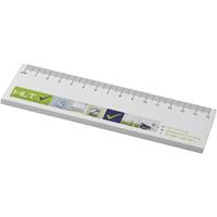 Libreta con notas adhesivas de material reciclado con regla impresa "Sticky-Mate®"