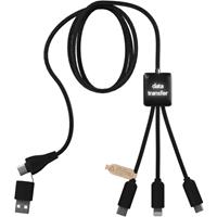 Cable de carga 5 en 1 RPET con transferencia de datos SCX "Design C45"