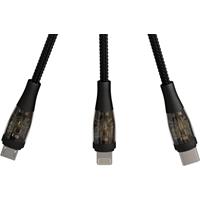 Cable de carga rápida 5 en 1 de 100 W/5 A con pantalla digital "SCX.design C50"