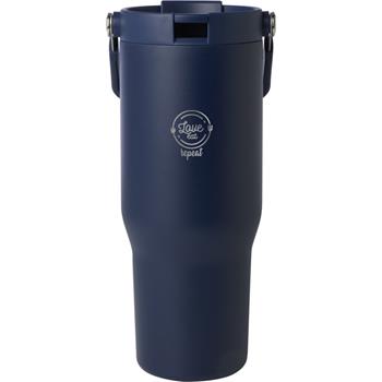 Vaso con aislamiento al vacío de cobre de acero inoxidable reciclado certificado RCS de 900 ml y con tapa de doble función "B