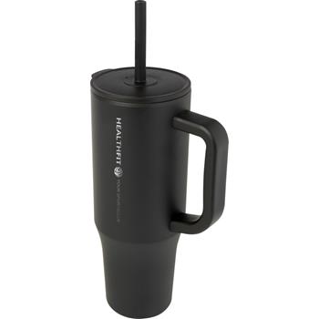 Vaso con aislamiento de 900 ml con certificado RCS y pajita de silicona "Brady"