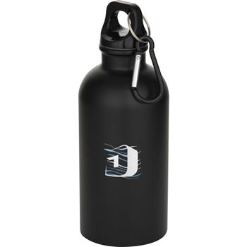 Botella de 400 ml de acero inoxidable mate con certificado RCS de una sola pared con mosquetón "Oregon"