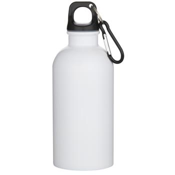 Botella de 400 ml de acero inoxidable con certificado RCS de una sola pared con sublimación y mosquetón "Oregon"