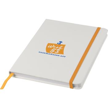 Libreta A5 blanca con cinta de color Spectrum