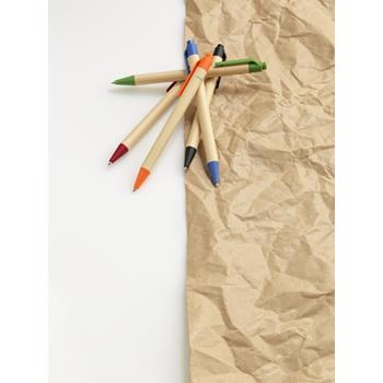 Bolígrafo de cartón reciclado y plástico de maíz "Berk"