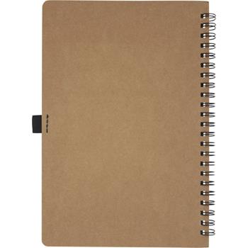 Libreta de tamaño A5 de cartón reciclado con espiral y papel de piedra Cobble
