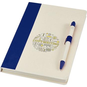 Set de libreta de referencia de tamaño A5 y bolígrafo fabricados con cartones de leche reciclados Dairy Dream