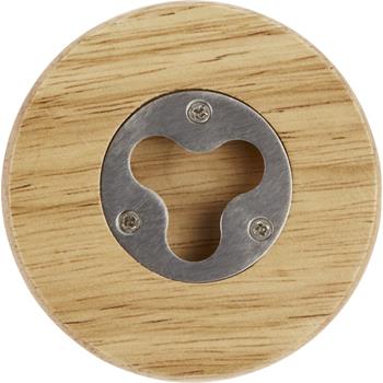 Posavasos de madera con abrebotellas "Scoll"
