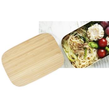 Fiambrera de 700 ml en acero inoxidable con tapa de bambú Tite