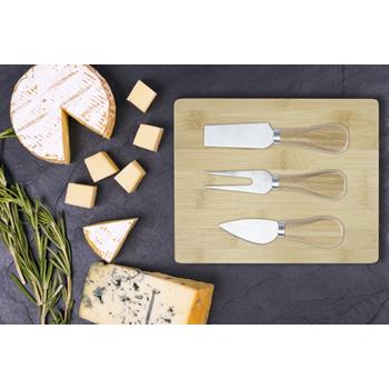 Tabla de quesos y utensilios de bambú "Ement"