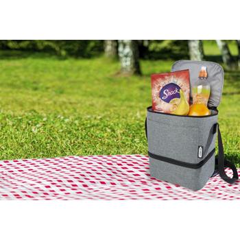 Bolsa isotérmica para almuerzo y 9 latas de PET reciclado GRS "Tundra"