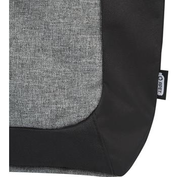 Bolsa Tote reciclada GRS en dos tonos con cremallera de 15 L "Reclaim"